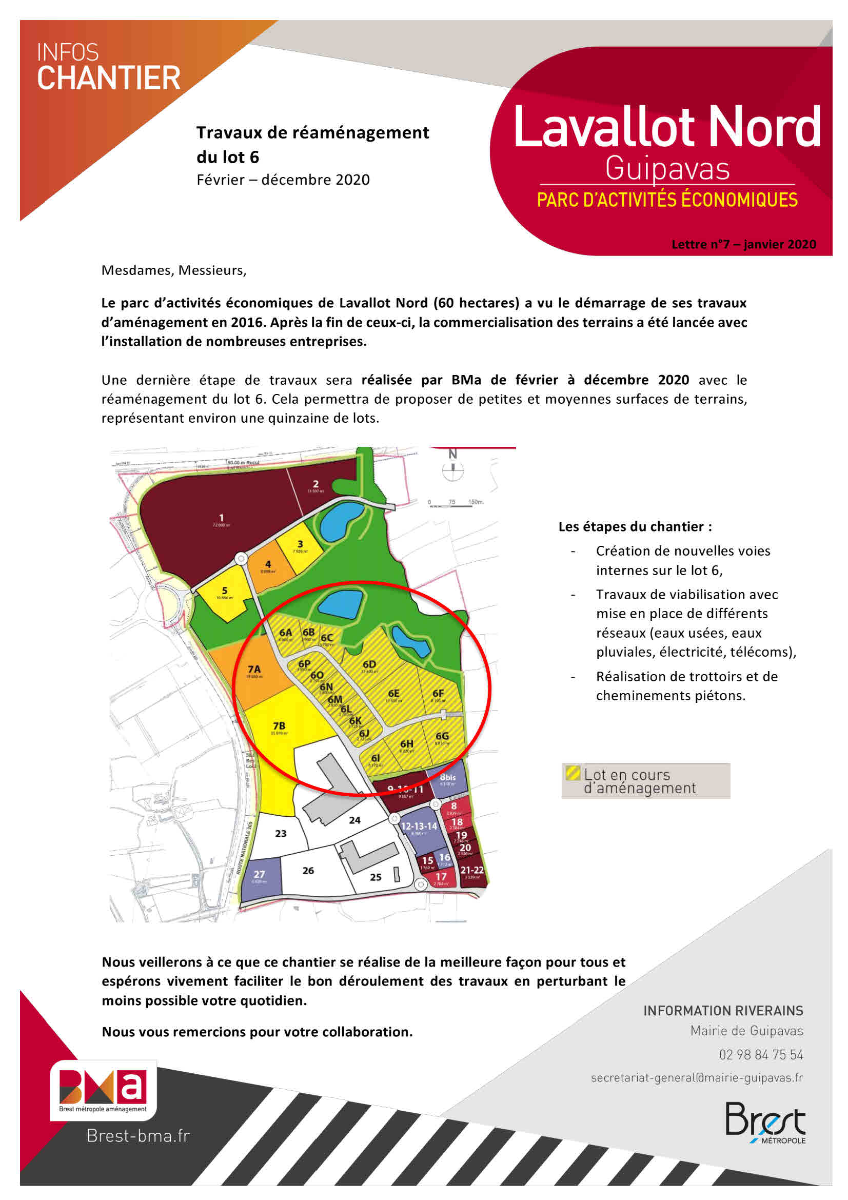 Lavallot : Travaux de réaménagement du lot 6 ></noscript>> Février – décembre 2020