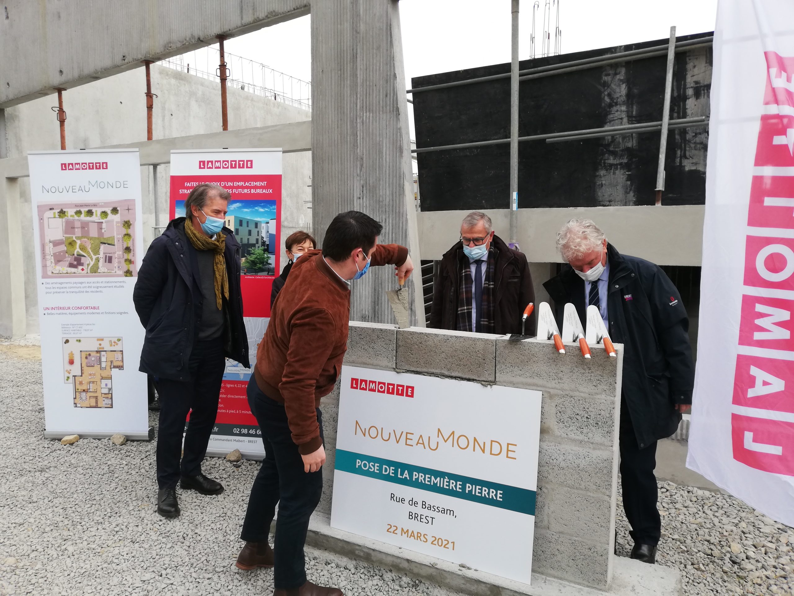 Lamotte pose la première pierre de son programme Nouveau Monde, au port de commerce de Brest