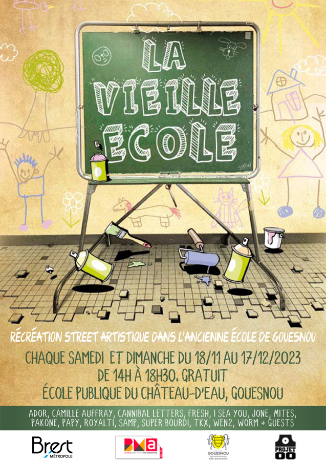 La Vieille Ecole : une expo de street art investit l’ancienne école de Gouesnou